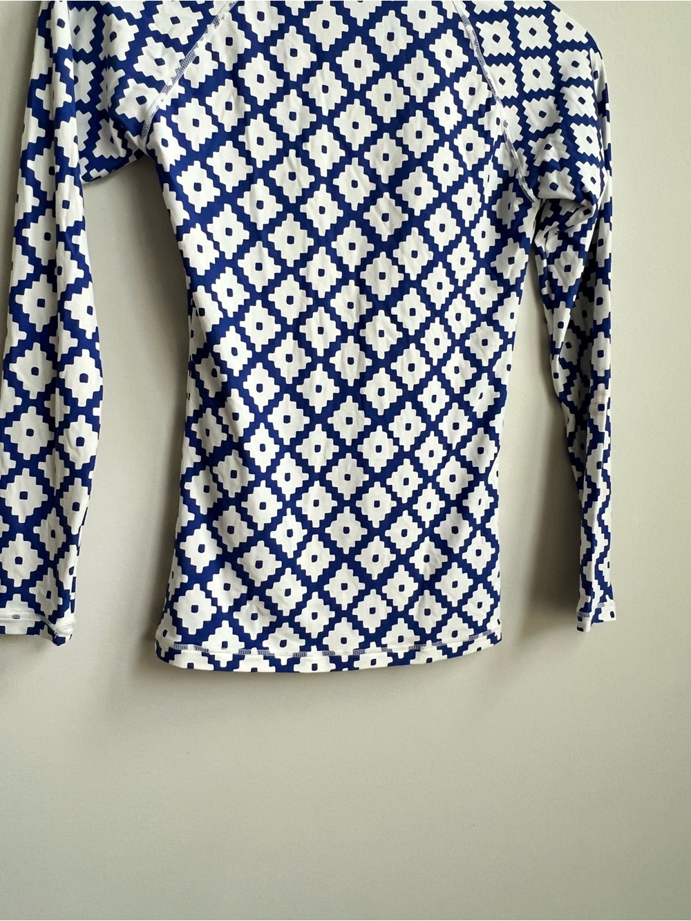 SZ Blockprints™ X J.Crew long-sleeve rash guard 1/2 Zip Small Geometric Beach - Picture 13 of 13